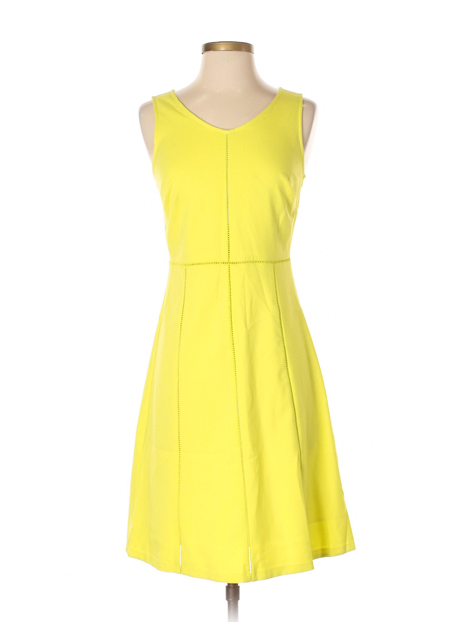 Marc New York by Andrew Marc Performance Solid Dark Yellow Casual Dress ...