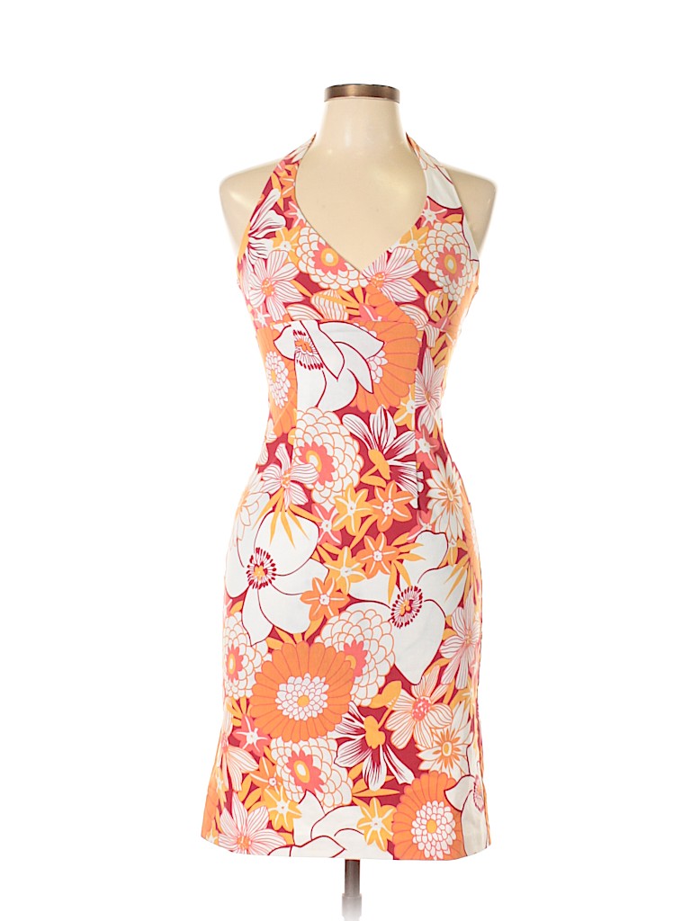 City Triangles Floral Tropical Orange Casual Dress Size 7 - 8 - 91% off ...