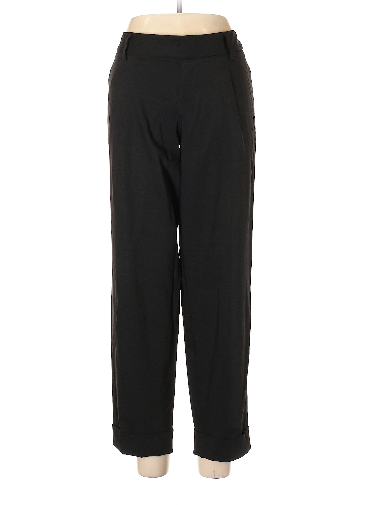 Alice + Olivia Solid Black Wool Pants Size 10 - 90% off | thredUP