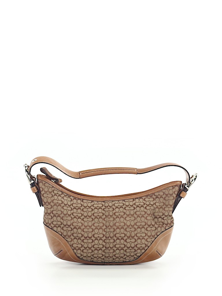 tan coach shoulder bag