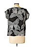 Fox 100% Polyester Black Short Sleeve Blouse Size L - photo 2