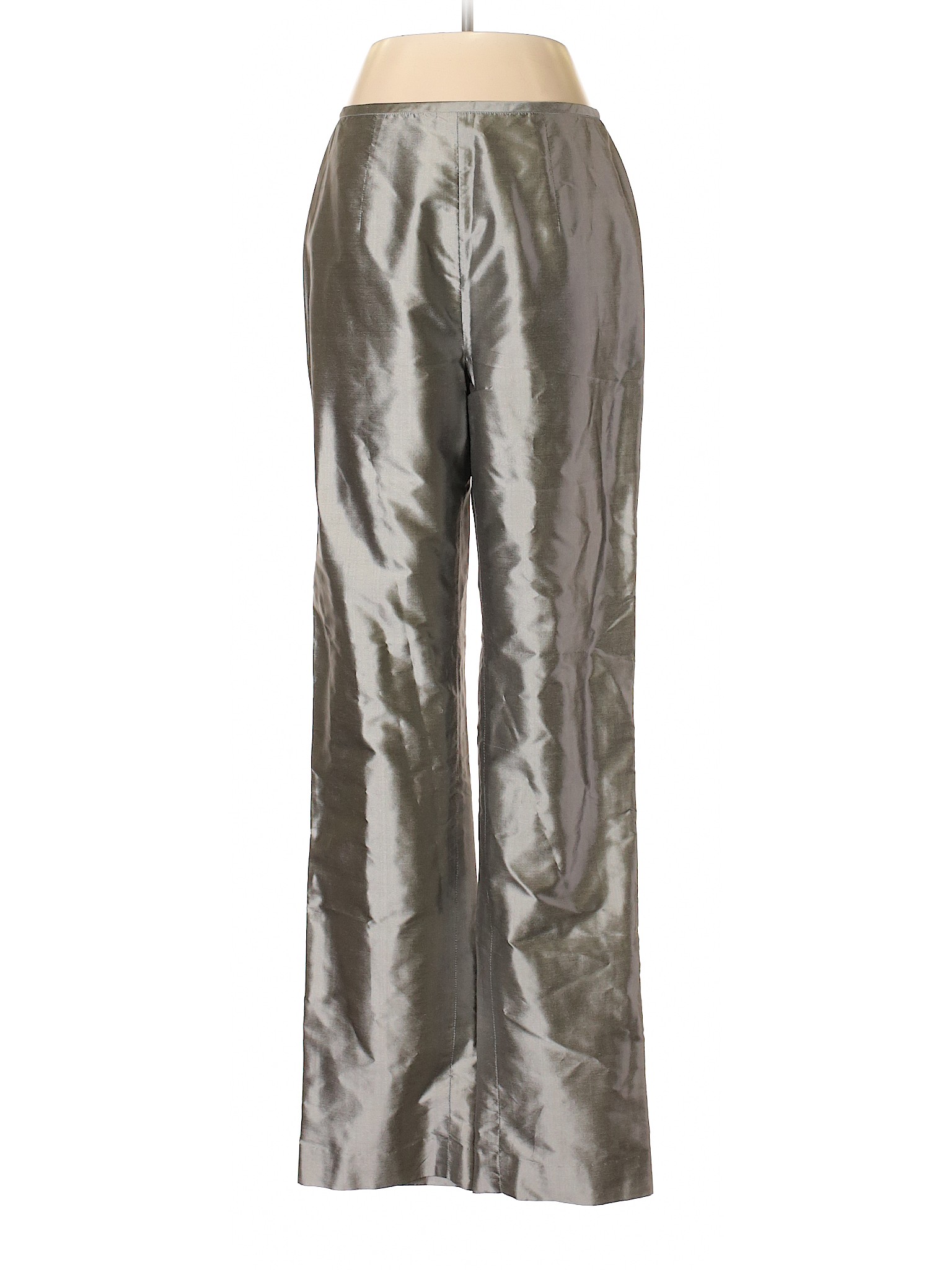 Marisa Baratelli 100% Silk Solid Silver Silk Pants Size 6 - 87% off ...