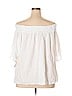 RACHEL Rachel Roy 100% Cotton White Short Sleeve Blouse Size 3X (Plus) - photo 2