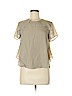 Madison by Madison Marcus 100% Polyester Tan Short Sleeve Blouse Size M - photo 1