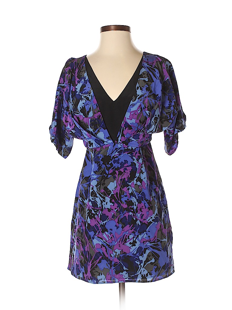 Yumi Kim 100% Silk Dark Blue Casual Dress Size XS - photo 1