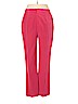 Diane Gilman 100% Silk Red Silk Pants Size 12 - photo 1