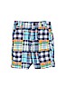 Crazy 8 100% Cotton Plaid Blue Khaki Shorts Size 12-18 mo - photo 1