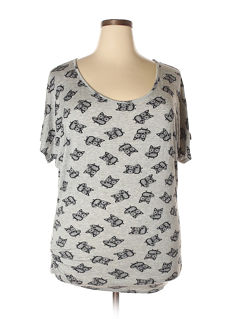 MM Gray Short Sleeve Top Size 2X (Plus) - photo 1