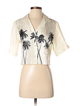 Rag & Bone Short Sleeve Silk Top