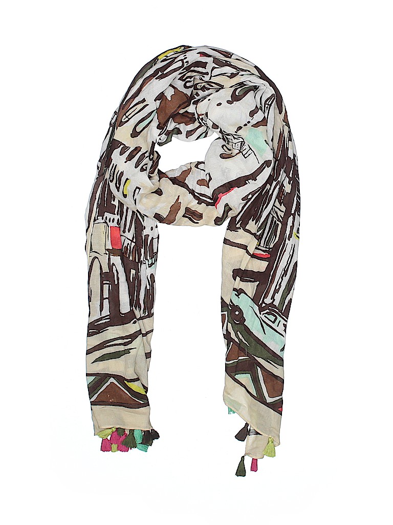Kate Spade New York 100% Viscose Print Beige Scarf One size - photo 1