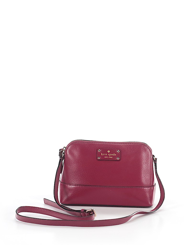 Kate Spade New York 100% Cow Leather Solid Pink Leather Crossbody Bag One size - photo 1