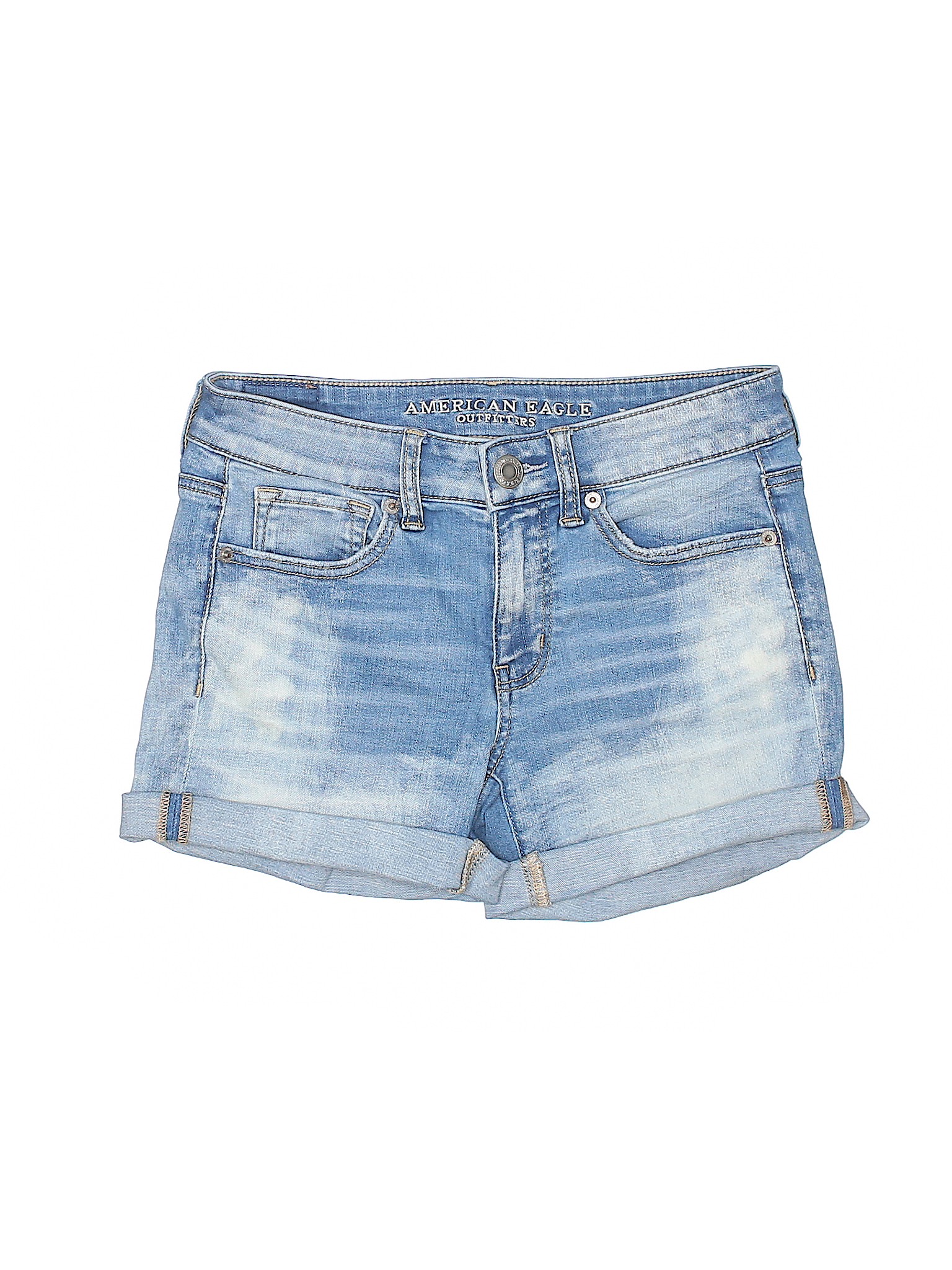 American Eagle Outfitters Solid Blue Denim Shorts Size 4 - 62% off ...