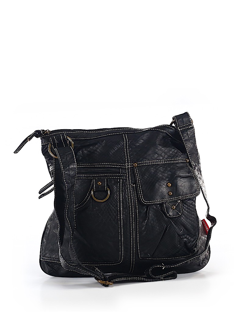 Unionbay 100 Leather Solid Black Crossbody Bag One Size Pin It Unionbay Women Leather Crossbody Bag One Size