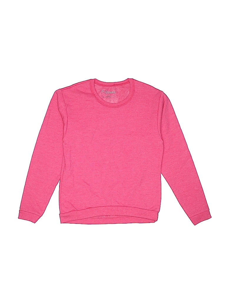 pink hanes sweatshirt