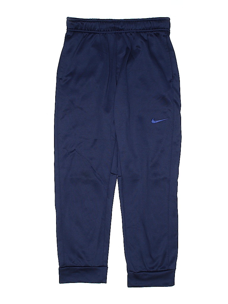 Nike 100% Polyester Solid Dark Blue Track Pants Size L (Kids) - 34% off ...