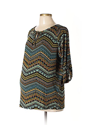 Everly Grey 3/4 Sleeve Top (view 1)