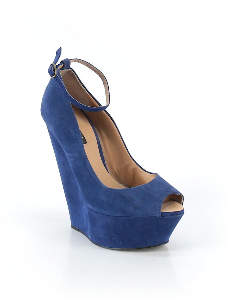 Tony Bianco Solid Dark Blue Wedges Size 9 87 off thredUP