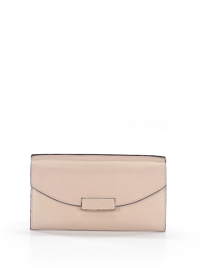 Kate Spade New York 100% Cow Leather Solid Beige Leather Wallet One size - photo 1