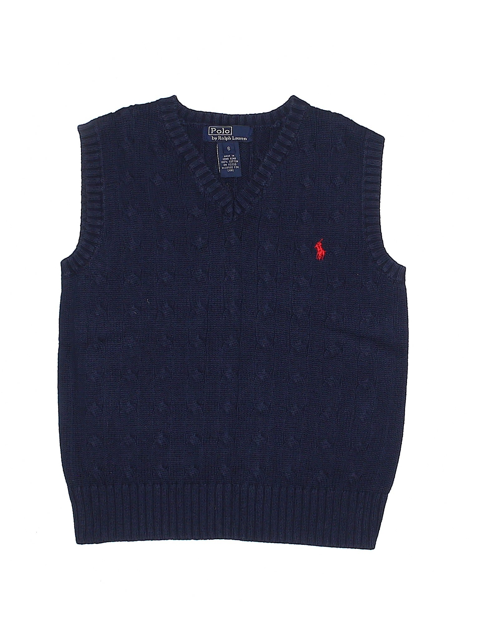 navy blue polo sweater