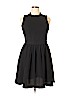 Kate Spade New York 100% Polyester Solid Black Casual Dress Size 14 - photo 1