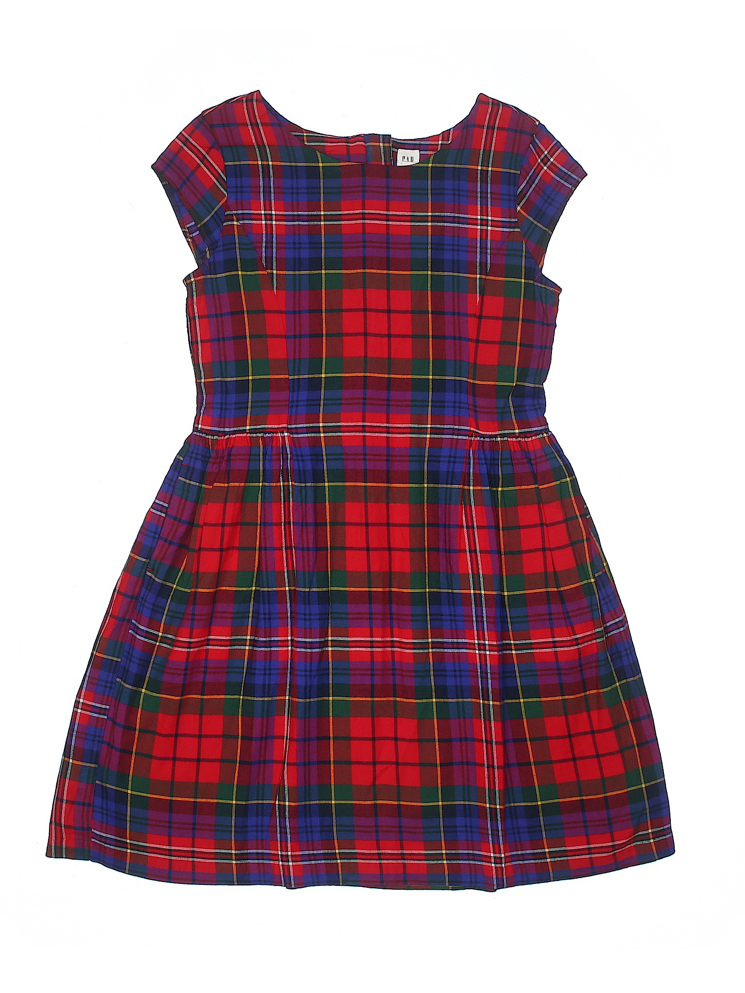 Gap Kids 100% Cotton Plaid Red Dress Size 12 - 67% off | thredUP