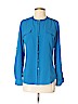 Calvin Klein 100% Polyester Blue Long Sleeve Blouse Size S (petite) - photo 1