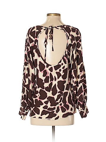Parker Long Sleeve Silk Top (view 2)