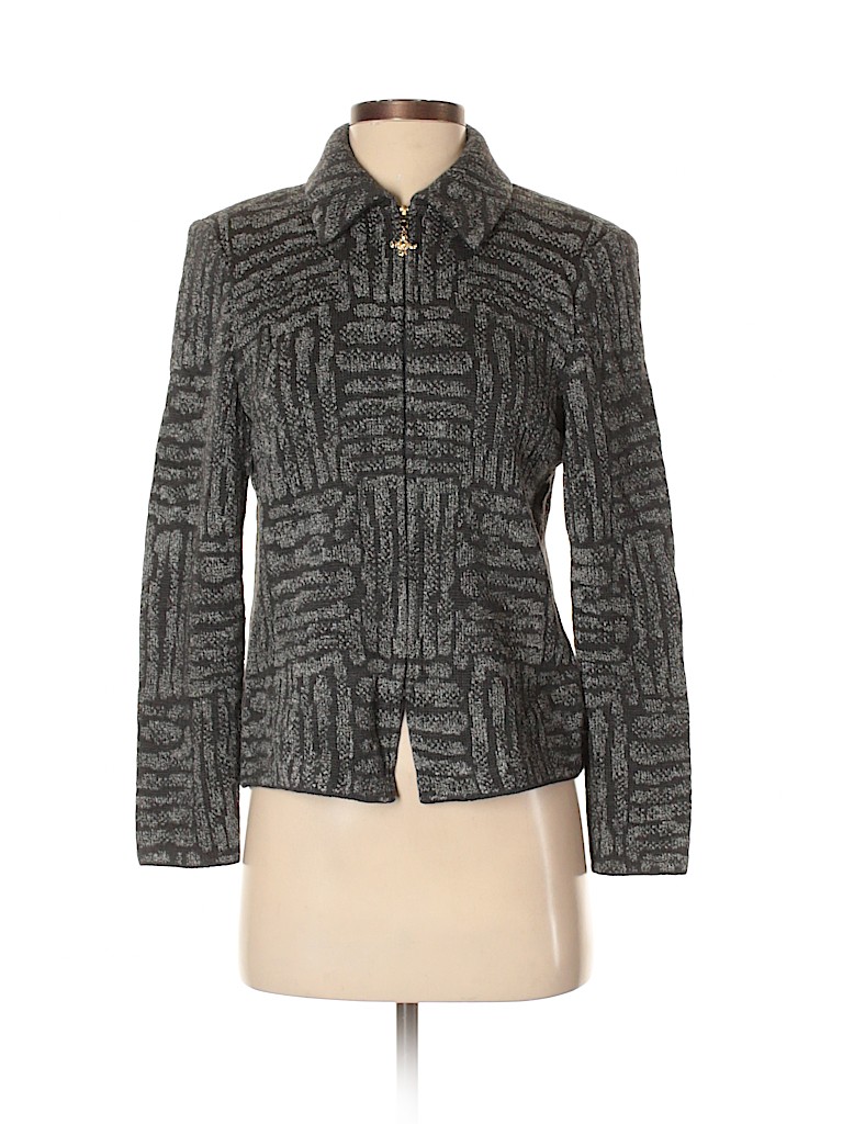 St. John Collection by Marie Gray Print Gray Jacket Size 4 - 97% off ...