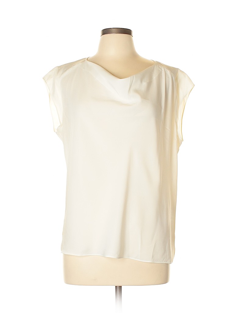 Ellen Tracy 100% Polyester Ivory Sleeveless Blouse Size 10 - photo 1