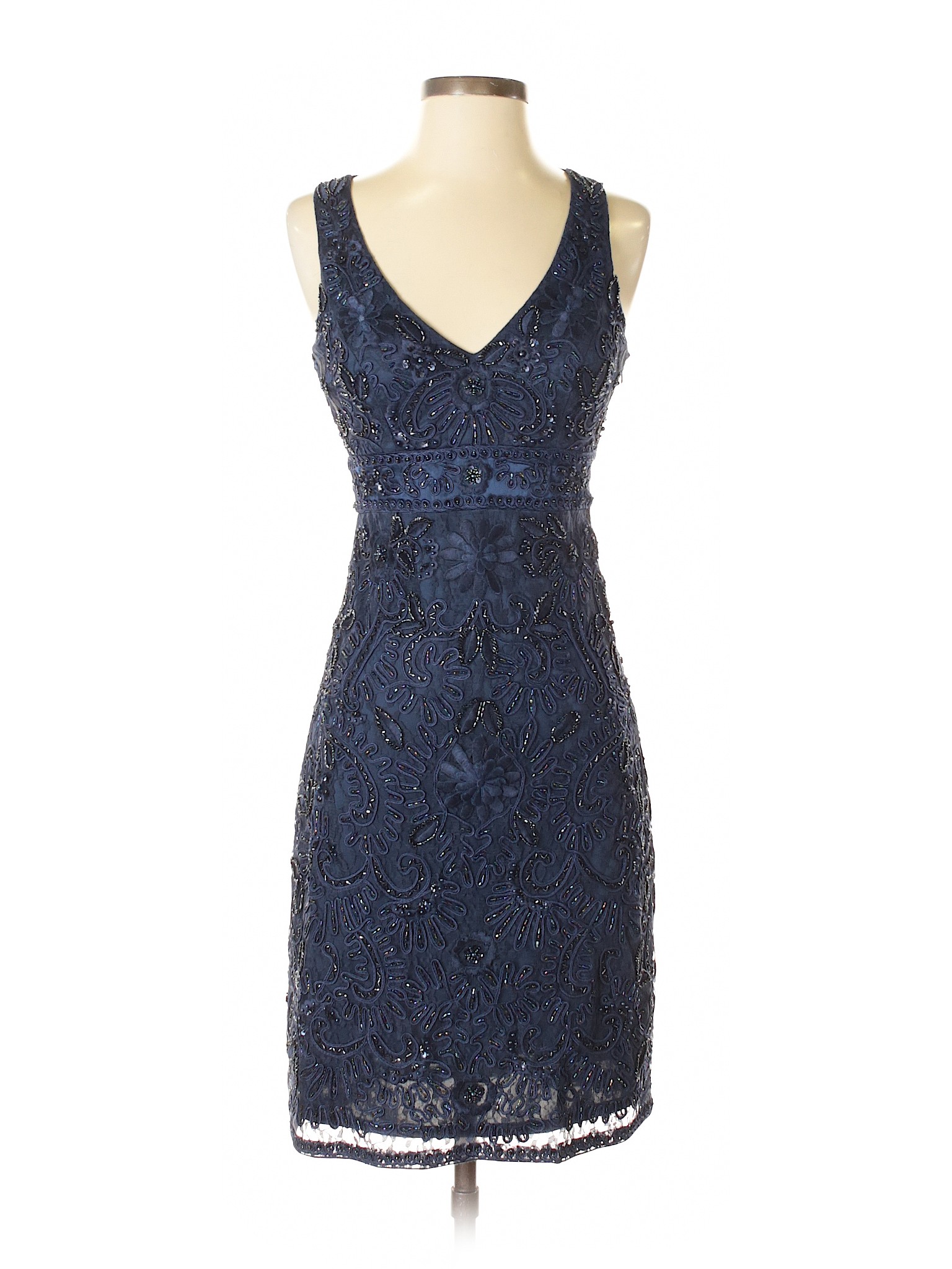 Sue Wong 100% Nylon Lace Dark Blue Cocktail Dress Size 0 - 80% off ...