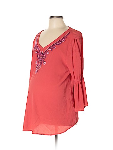 OCTAVIA Maternity Long Sleeve Blouse (view 1)