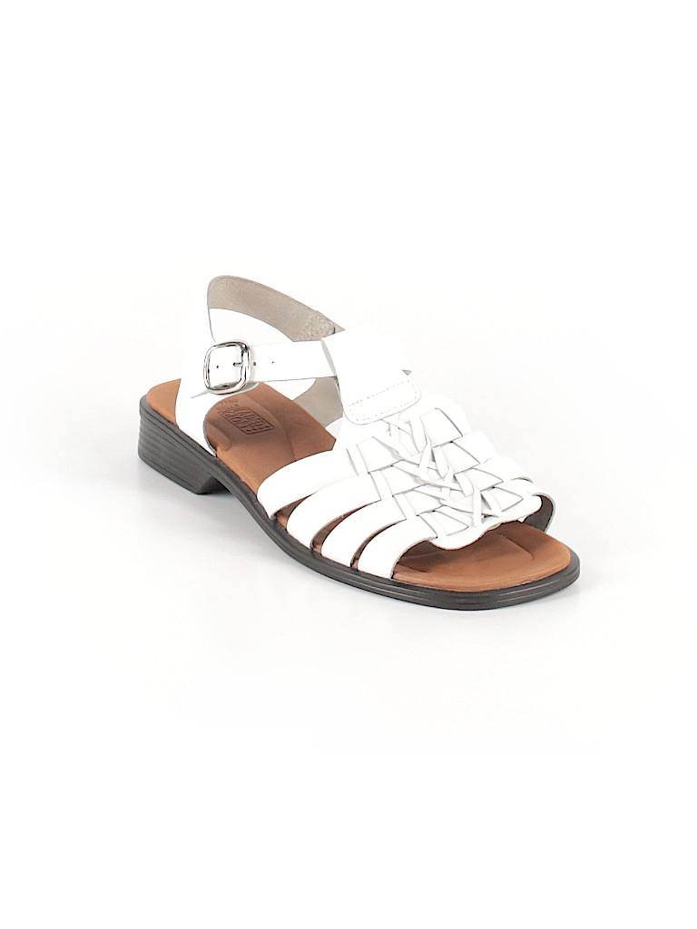 Faded Glory Solid White Sandals Size 8 