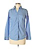 St. John Blue Long Sleeve Button-Down Shirt Size S - photo 1