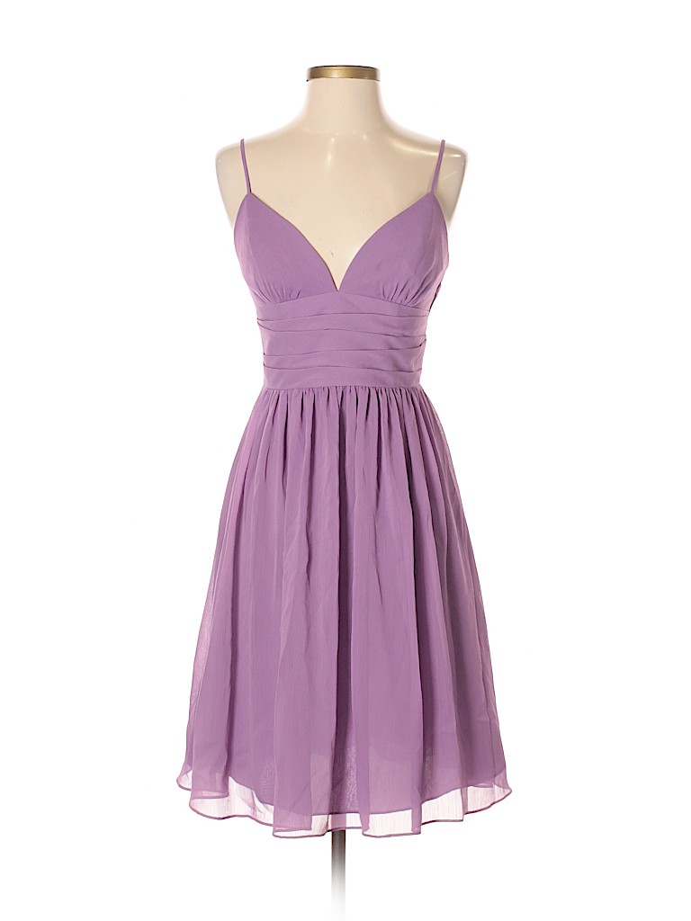 David's Bridal 100% Polyester Light Purple Cocktail Dress Size 4 - photo 1