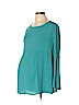 OCTAVIA Maternity 100% Polyester Teal Long Sleeve Blouse Size S - photo 1