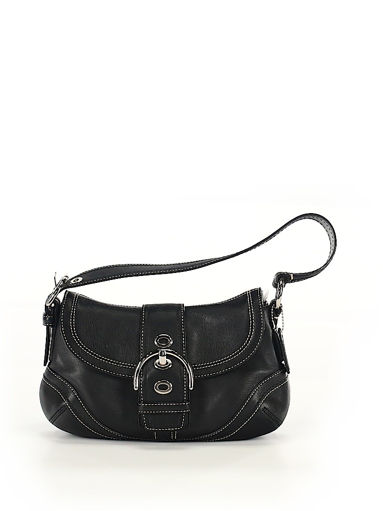 coach shoulder bag black leather