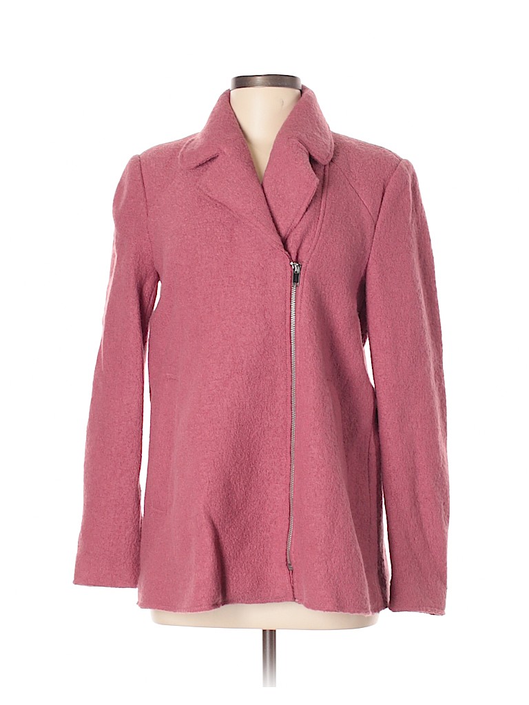 pink wool coat zara