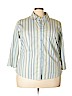 A.L.C. Light Blue 3/4 Sleeve Button-Down Shirt Size 2X - photo 1