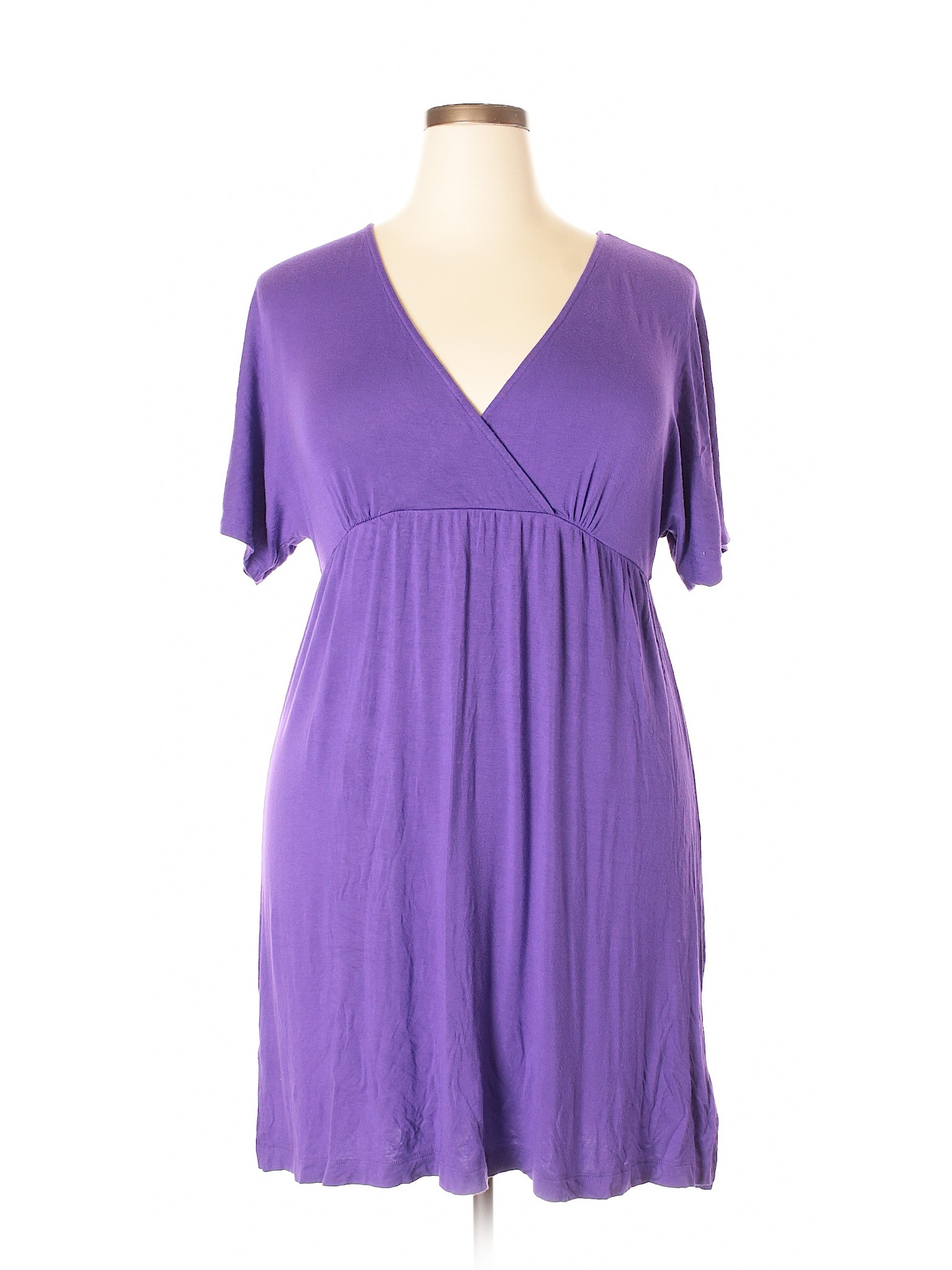 Nicole Miller Solid Purple Casual Dress Size XXL - 90% off | thredUP