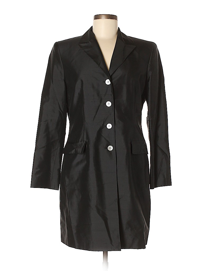 Rena Rowan 100% Silk Solid Black Jacket Size 8 - 96% off | thredUP