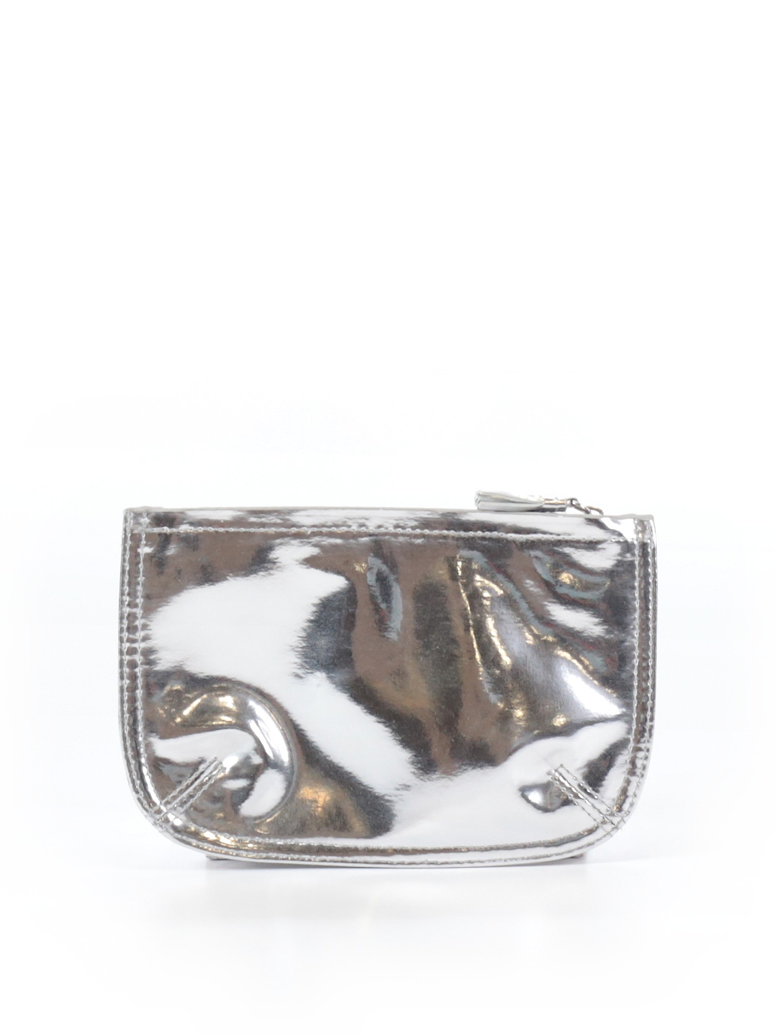 navy and silver clutch