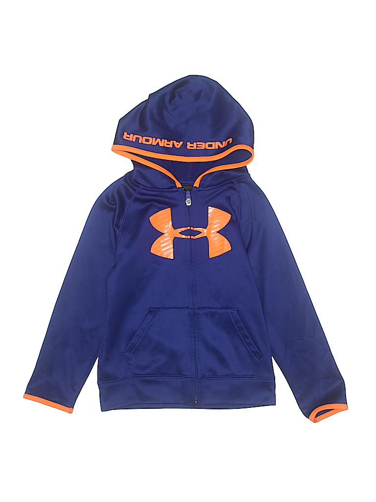 blue and orange under armour hoodie