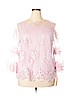 NANETTE Nanette Lepore 100% Polyester Light Purple 3/4 Sleeve Blouse Size 2X - photo 1