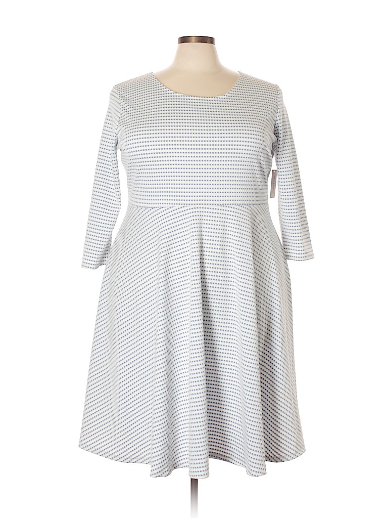 Molly & Isadora Polka Dots Blue Casual Dress Size 3X (Plus) - 60% off ...