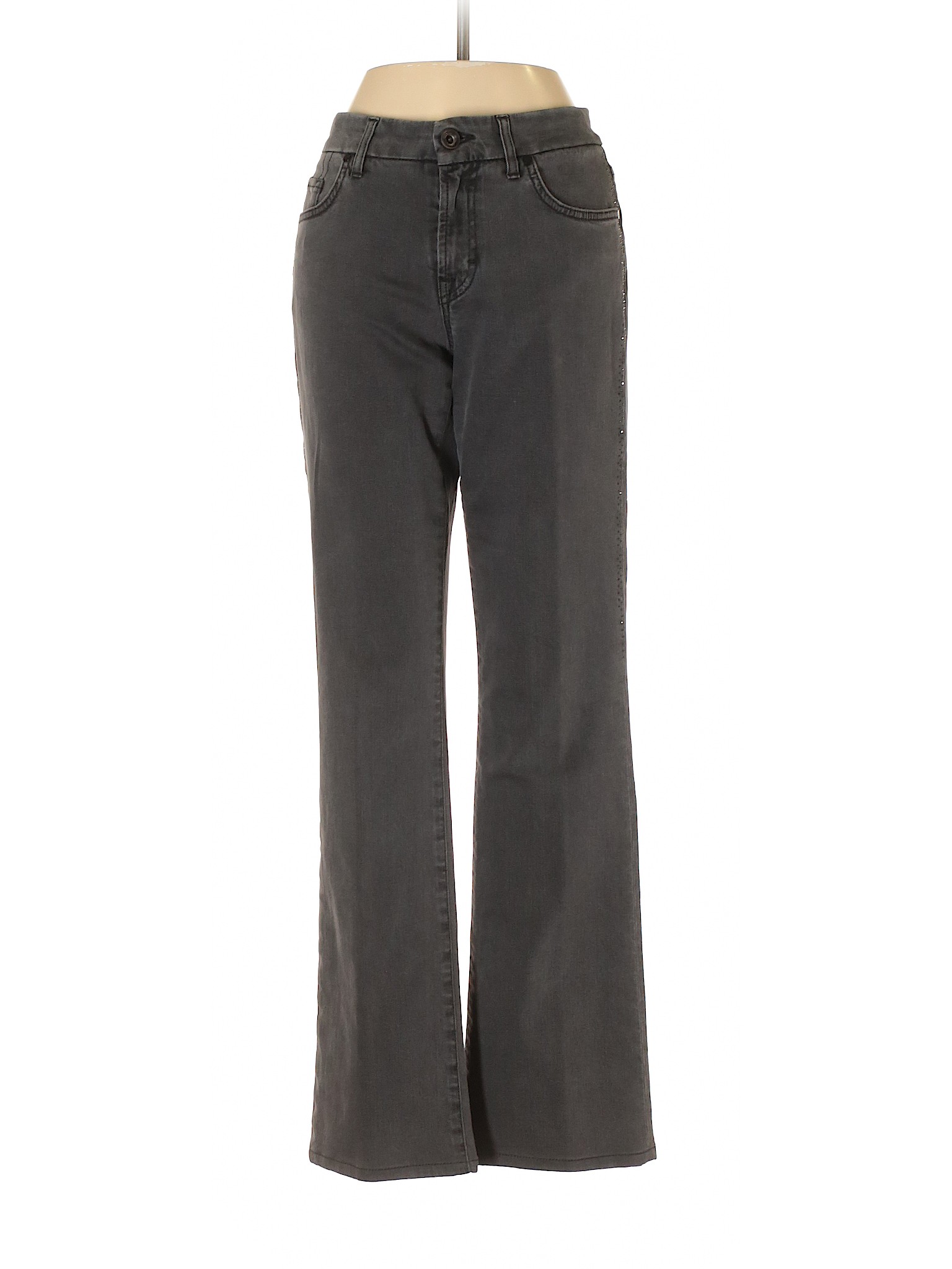 Escada Solid Gray Jeans Size 36 (EU) - 97% off | thredUP