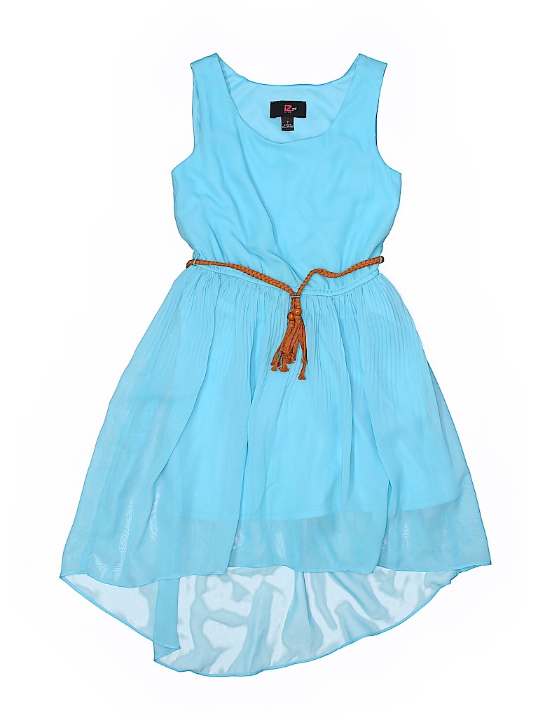 Iz Byer 100% Polyester Blue Dress Size 7 - photo 1