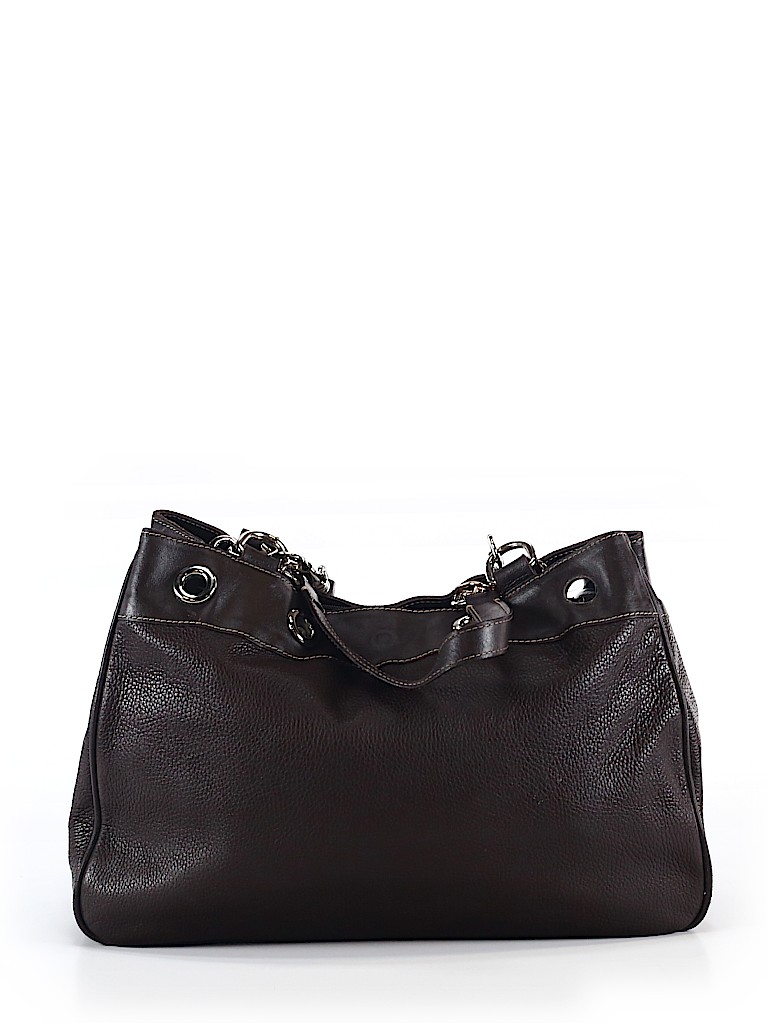 Vera Pelle 100 Leather Solid Brown Shoulder Bag One Size Pin It Vera Pelle Women Leather Shoulder Bag One Size