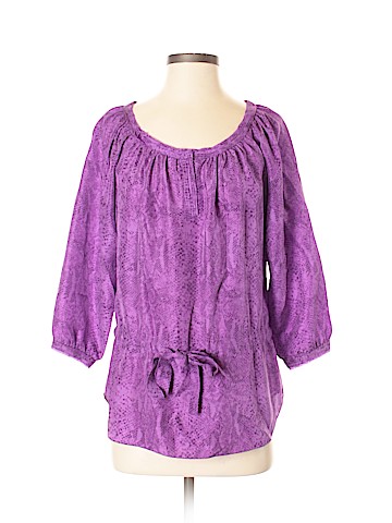 Rebecca Taylor 3/4 Sleeve Silk Top (view 1)