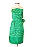 Kate Spade New York 100% Silk Print Green Cocktail Dress Size 4 - photo 1