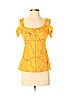 Nanette Lepore Yellow Short Sleeve Blouse Size 2 - photo 1